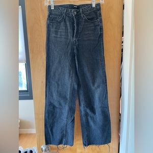 GRLFRND Bobbi Super High Rise Wide Leg Crop Jeans 24